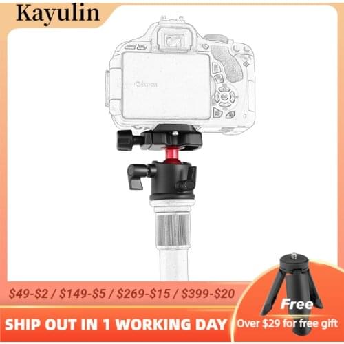 Kayulin Mini Ball Head Tabletop Tripod Stand Adapter With A Quick Release Plate For Canon Nikon Sony Dslr Camera Camcorder