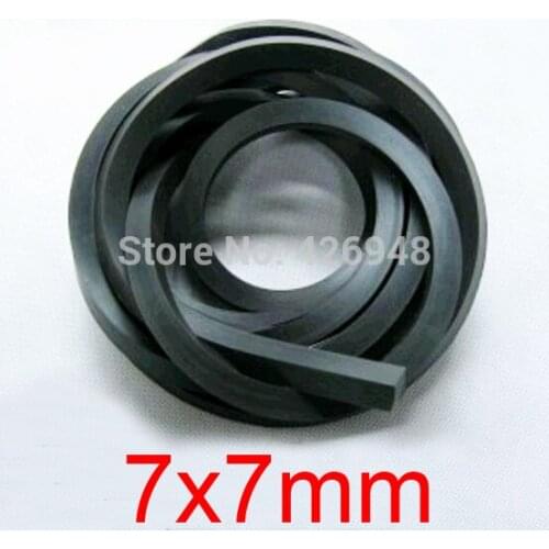 NEW 7x7mm 7mm Fluorine rubber strip,fluororubber bar,FKM FPM Viton sealing strip oil acid and alkali resistance heat-resistant
