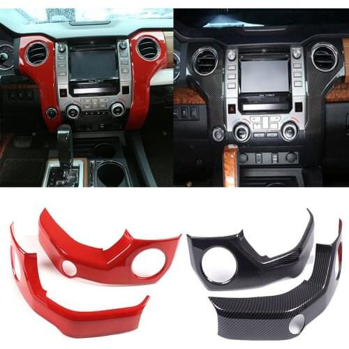 ABS Central Control Air Vent Outlet Panel Cover Decorative Trim Fit for Toyota Tundra 2014-2021 Interior Car Accessories