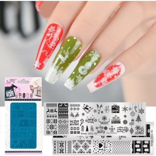 Buy In Bulk Pay One Shipping Fee ONLY) 1 Piece Christmas Stamping Plate Printing Template Nail Art Stamping Plates Nail Stamp