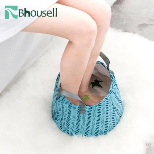 Portable Folding Storage Bags Outdoor Water PVC Bucket Wash Feet Barrels Travel Washbasin Washing Foot Bath Bucket Bathroom