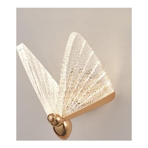 Postmodern Minimalist Living Room Bedroom Bedside Porch Decoration Background Wall Personalized Butterfly Led Wall Lamp