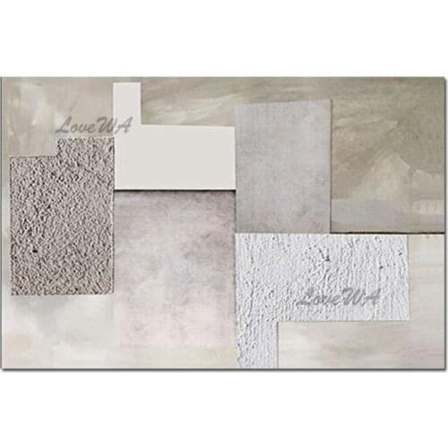 Simple Abstract Geometric Design Hand Painted Wall Art Oil Painting Modern Living Room Decor Canvas Paintings Artwork Unframed