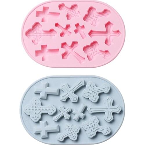 Silicone Cross Mold DIY Baking Tray Chocolate Cake Candy Fondant Baking Mould Decoration Pudding Soap Mould