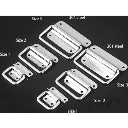 50mm 75mm 100mm cabinet handle Thicken Thickened stainless steel fstainless steel folding handle hooker tool box ring lifting