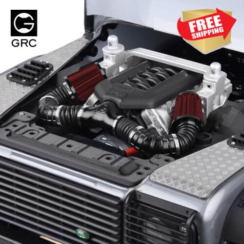 RC trax TRX-4 Simulated Engine Motor Cooling Fan Air filter Aluminum Body Mount GRC