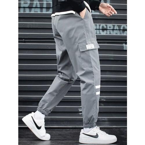 Spring Autumn Black Grey Casual Cargo Pants Men Joggers Harajuku Sweatpant Male Ankle-Length Baggy Harem Trousers Plus Size 8XL