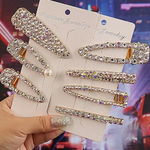 Sparkling Hair Clip Fashion Girl New Female Glittery Hairpin Contracted Jewelry Ulticolor Buckles Accessories For Woman 1PC