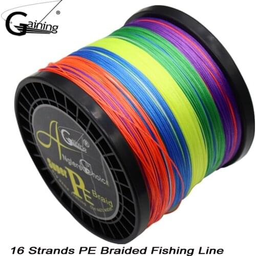 Gaining Brand Braided Wire 16 Strands 1000m/1093yd Super PE Braided Multifilament Fishing Line 59LB-308LB Braided Line