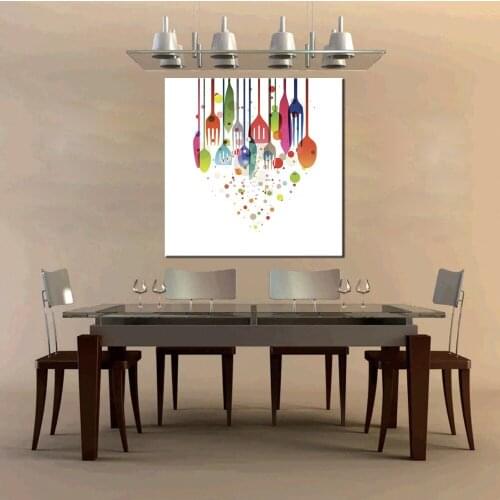 1 panel cute tableware classic oil painting canvas printing wall painting art template painting decorative