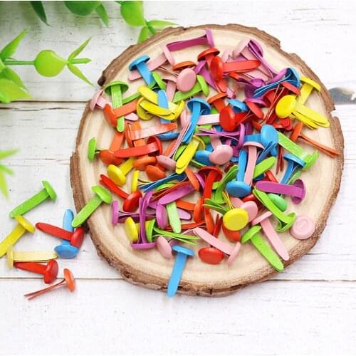 100pcs Lightweight Embellishments Card Making Clasps Paper Fastener Durable Split Pins DIY Scrapbooking Mini Brads For Kids Iron