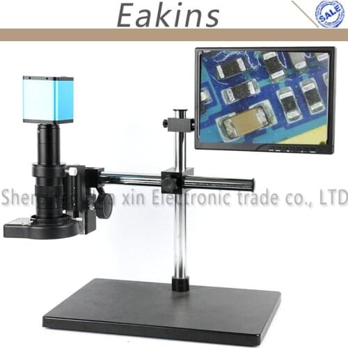 180X Adjustable Boom Stand Auto Digital Zoom Auto Focus 1080P HDMI Industry Video Microscope Camera PCB Inspection Work System