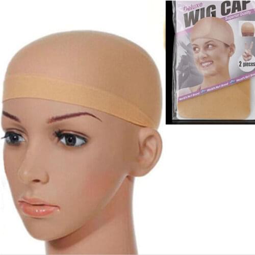 Hair Mesh Wig Cap Hair Nets Wig Liner Hairnet Snood Glueless Dome Wig Cap 2Pcs Stretchable Elastic Hair Net