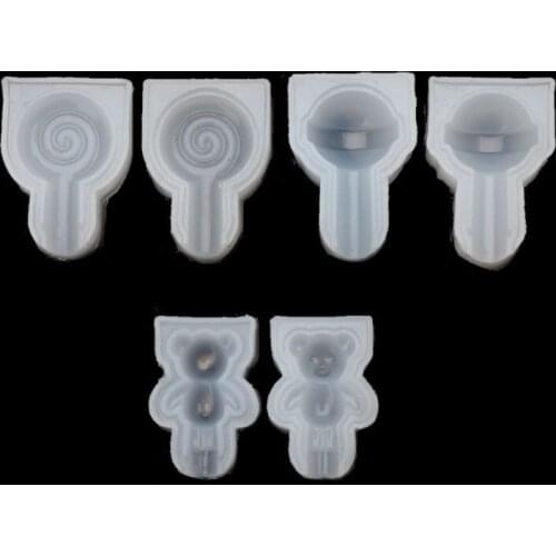 3D Bear Lollipop Craft DIY UV Resin Liquid Silicone Molds Jewelry Making Tools
