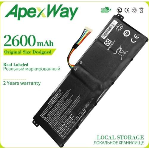 Apexway AC14B18J Laptop Battery for Acer Aspire E3-111 E3-112 E3-112M ES1-531 B116 MS2394 B115-MP AC14B13j N15Q3 N15W4 30WH
