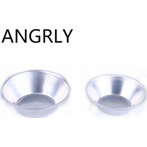 ANGRLY 2pcs Stainless Steel Half Little cake Baking mold Portuguese Egg Tart Pudding Portuguese Kitchen DIY Baking Mold Cake