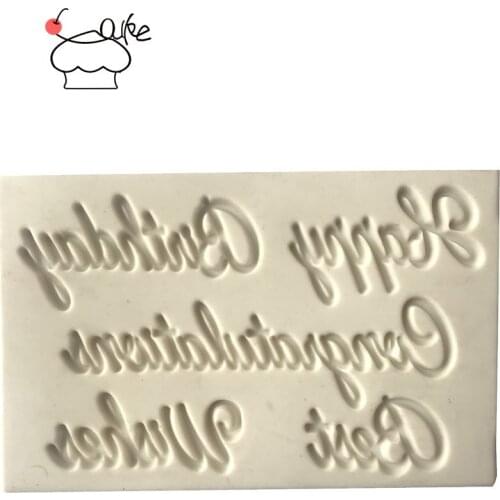 Aouke Molds Art Letters silicone mold fondant mold cake decorating tools chocolate gumpaste mold L085