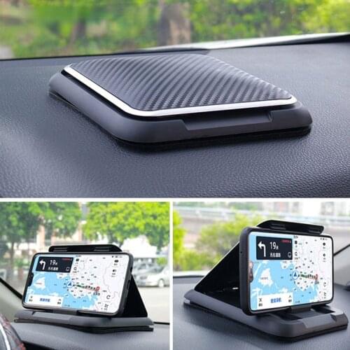 Car Phone Holder Mount Universal Dashboard Phone Holder for Car Anti-Slip Silicone Suction Pad Adjustable Smartphone Support
