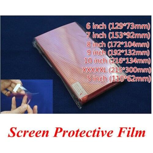 Free Ship 100pcs CLEAR Universal XXXXL 5 6 7 8 9 10 inch Grid Screen Protector Composite film for Mobile Phone GPS MP4 PDA