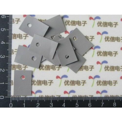 Free shipping TO22O TO-220 insulated pad / silicone heat sink / insulation silica film / cooling patch Size: 1.9CM * 1.4CM