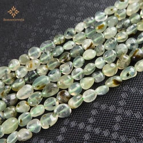 Quality Natural Good Prehnites Irregular loose Beads Green Crystal Stone For Jewelry Making DIY Bracelet Necklace Earring Gift