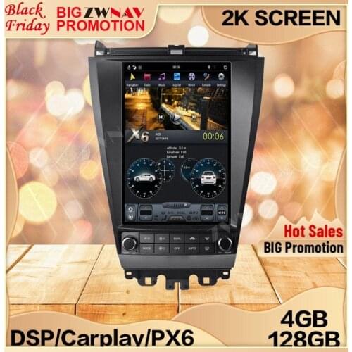 128GB Tesla Screen For Honda Accord 7 2003 2004 2005 2006 2007 Android 9 Unit Car Multimedia Player GPS Radio Stereo