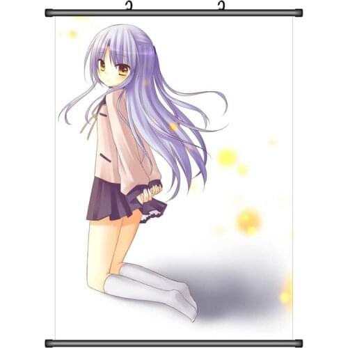 Coscase Anime Decorative Pictures Angel Beats! Nakamura Yuri Tachibana Kanade Hinata Hideki shiina Home Decor Wall Scroll Poster