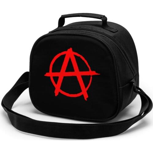 Anarchy Symbol Children Lunch Bag Lunch Bag Student Portable Insulated Office Lunch Box Picnic Bags Thermal Food Tote Handbag