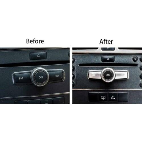 For Mercedes Benz Button Covers Sequins C E ML Silver Volume W204 W212