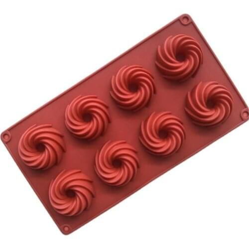 Swirl Shapes Silicone Cake Mold Form For Baking Cookies Pudding Ice Cream Styling Tools Kitchen Bakeware Pan E901