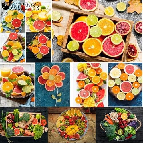 Fruit 5D Diy Diamond Painting Orange Mosaic Kit Grapefruit Cross Stitch Inlaid Handmade Home Decoration Gift Design