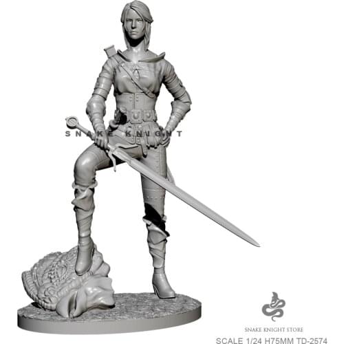 H75mm 1/24 Resin model kits DIY figure self-assembled TD-2574