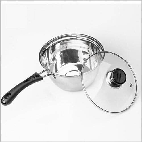 Stainless steel pot non-magnetic curved milk pot Korean multi-purpose cooker