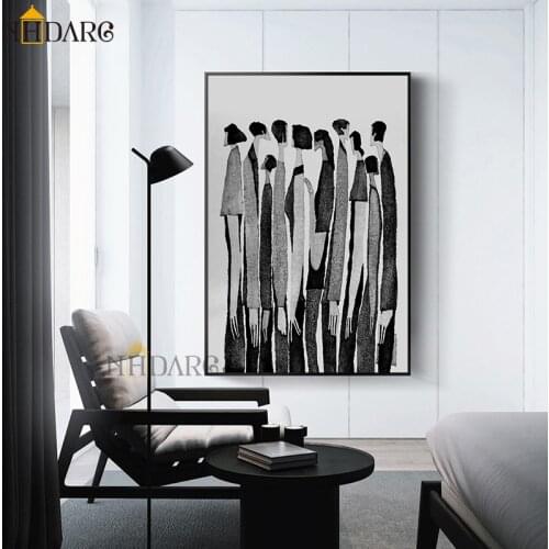 NHDARC Wall Black And White Paintings