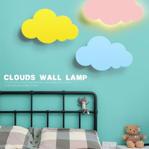 Cloud child loft bed head wall light fixture deco child room nursery design lighting wall lamps for bedroom Corridor wall sconce