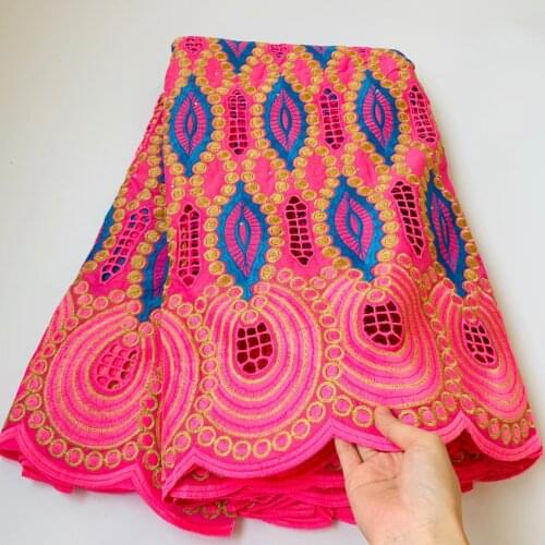 Wholesale African Cotton Lace Fabric Embroidery Swiss Voile Lace In Switzerland 100% Cotton Dubai Laces For Wedding Materials SS