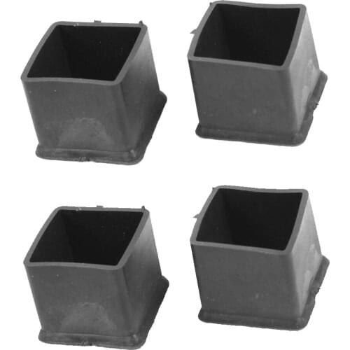 20 mm x 20 mm, black, square, rubber foot pad for chair or table, 4 pieces