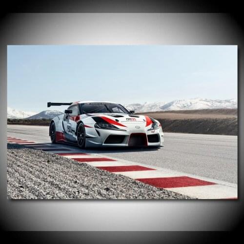 Sports Car Toyotas Supra Racing Race Vehicle Wallpaper Supercar Posters Canvas Print Paintings Wall Art for Living Room Decor