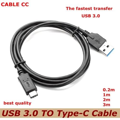 USB 3.1 Type C USB-C Male Connector to Standard USB 3.0 Type A Male Data Cable 0.25m 1 m 2 m 3 m Meter 25cm 100cm 200cm 300cm