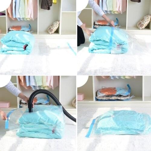 Vacuum Bag Storage Bag Home Organizer Transparent Border Compressed Organizer for Quilts Clothes Travel Saving Bag Package