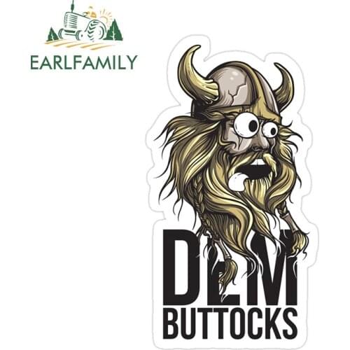 EARLFAMILY 13cm x 7.2cm for Viking Dem Buttocks Vinyl Car Stickers DIY Scratch-proof Decoration Waterproof Vehicle Window Decal