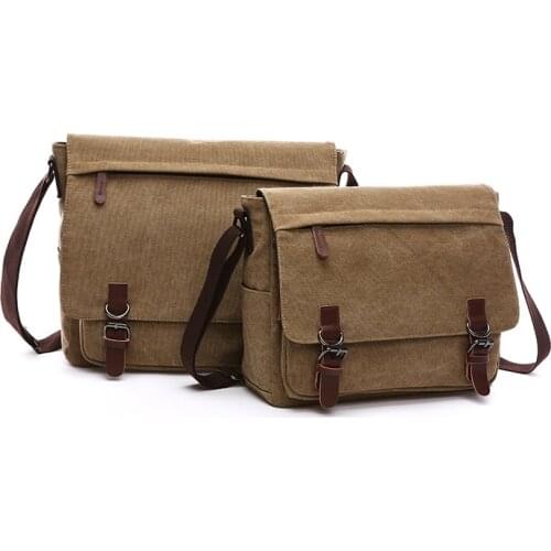 Vintage Men Canvas Messenger Bag Brand Business Casual Travel Shoulder Bag Laptop Crossbody Bags For Men Bolso Hombre Retro