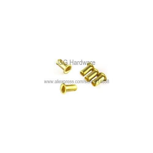 Wkooa Rivets M5 x 6 Brass Flat Head Tubular 1000 pieces