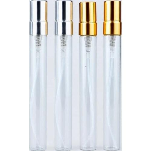 100Pcs/Lot 10ml Refillable Perfume Bottle Empty Spray Bottle Aluminium Perfume Bottles Atomizer Cosmetic Travel Container
