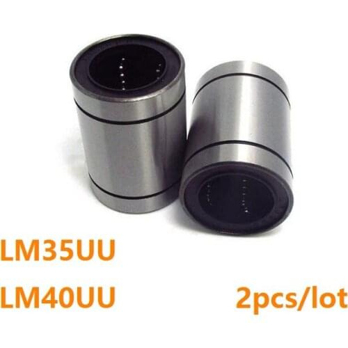 2pcs/lot LM35UU LM40UU LM35 LM40 35x52x70mm 40×60×80mm Linear motion bearings bushings for CNC router parts