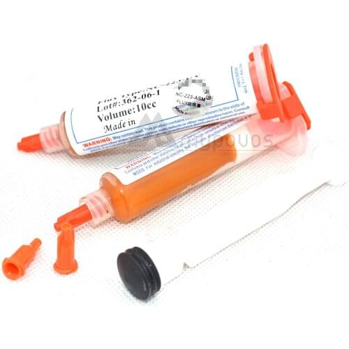 2pcs/lot NC-223-UV 10CC Moderate activity Rosin type Help Flux paste solder paste solder flux + Needles + Piston