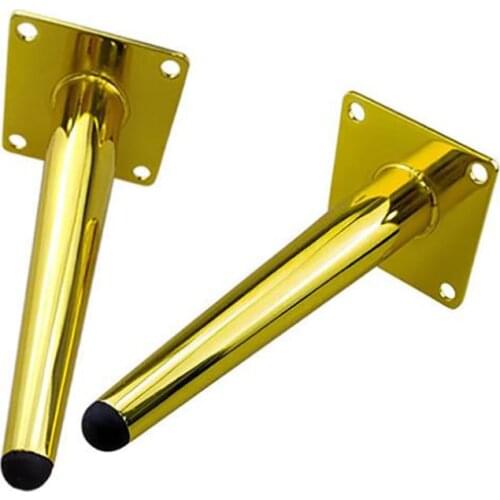 4Pcs/Sets Furniture Support Legs For Cabinets Sofa Coffee Tables Chairs Metal Braces Support Hardware Cabinet Legs Gold