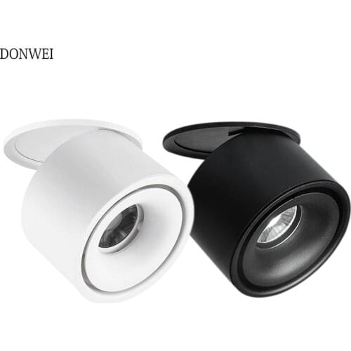 AC 85-265V 5W/7W/10W/12W LED embedded Ceiling light Rotatable COB background ceiling spot light for Bedroom Living room shop