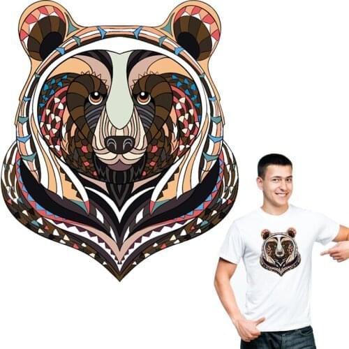 Appliques On Clothes Ethinic Animal Fashion Clothes Heat Transfer Stickers Diy Accessory Iron On Thermal Sticker Patch