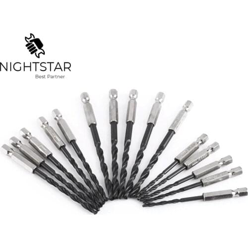 15pcs High Speed Steel Titanium Coated Drill Bits Set 3 4 5 mm Hex Shank Titanium Coated Drill Bits Set 3 4 5 mm
